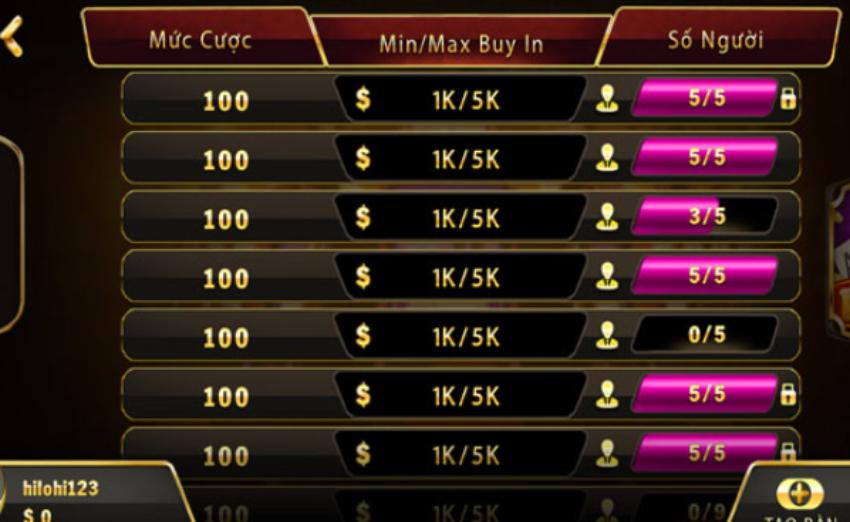 Game đánh bài Liêng